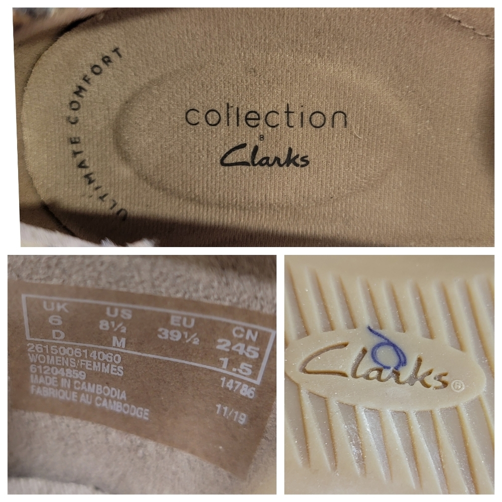 Clarks Espadrille Danelly Sky Leather Leopard Print Slip On Shoes Women’s 8.5 - Picture 12 of 15